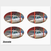 1963 Silver Sadan Deville Ovaler Aufkleber (Blatt)