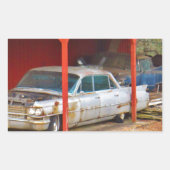 1963 Silver Sadan Deville Rechteckiger Aufkleber (Vorderseite)