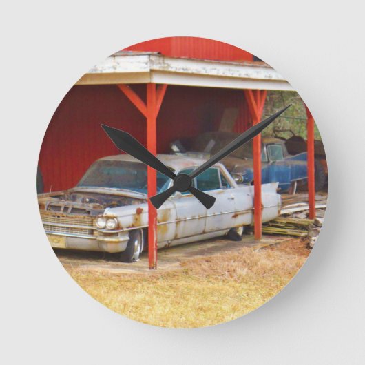 1963 Silver Sadan deville Runde Wanduhr (Vorderseite)