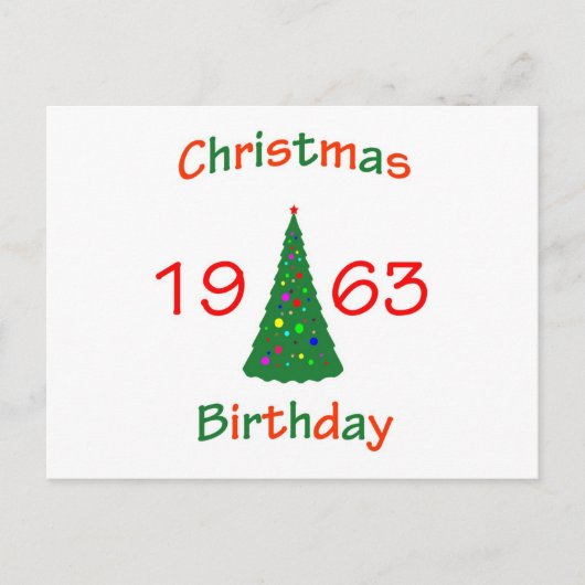 1963 Weihnachten Geburtstag (Vorderseite)