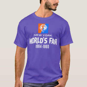 196465 New York World Fair Color Text ganz weiß T-Shirt
