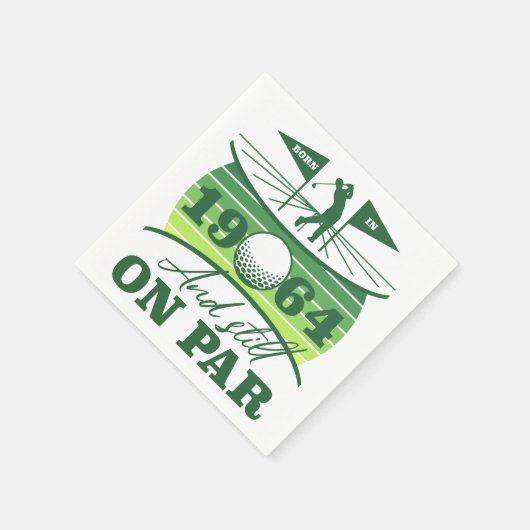 1964 60. Birthday Golf Spaß Serviette (Ecke)