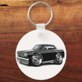 1964 Chevelle Black Car Schlüsselanhänger (Vorderseite)