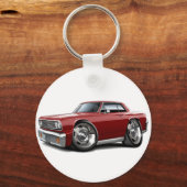 1964 Chevelle Maroon Car Schlüsselanhänger (Vorderseite)
