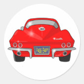 1964 Chevrolet Corvette Stingray Runder Aufkleber (Vorderseite)
