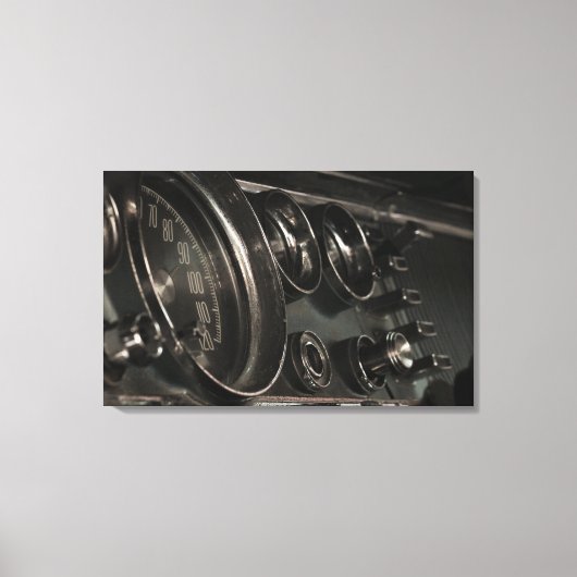 1964 Chrysler New Yorker Dashboard Canvas Print Leinwanddruck (Vorderseite)