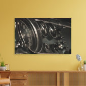 1964 Chrysler New Yorker Dashboard Canvas Print Leinwanddruck (Insitu (Wohnzimmer))