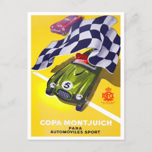 1964 Copa Montjuich Barcelona Veteranenrennen Postkarte