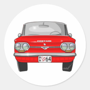 1964 Corvair-Frontansicht Runder Aufkleber