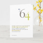 1964 Geburtstags-Spaß-Tatsachen Karte (Gelbe Blume)