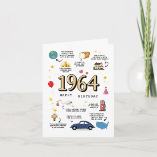 1964 Geburtstagskarte für Vater oder Mama Karte