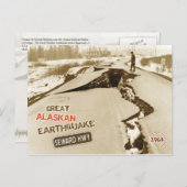 1964 Grosses Alaskan-Erdbeben Postkarte (Vorne/Hinten)
