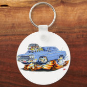 1964 Impala Light Blue Car Schlüsselanhänger (Vorderseite)