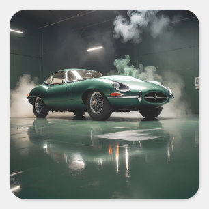 1964 Jaguar XKE Quadratischer Aufkleber