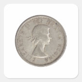 1964 Kanadisches Viertel Quadratischer Aufkleber (Vorderseite)