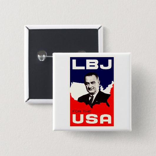 1964 LBJ für die USA Button (Vorne & Hinten)