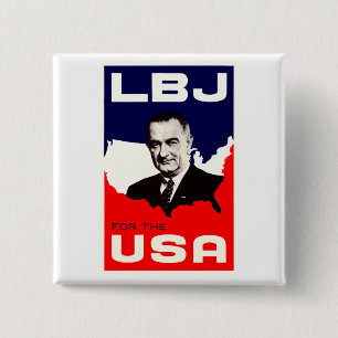 1964 LBJ für die USA Button