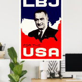 1964 LBJ für die USA Poster (Heimbüro)