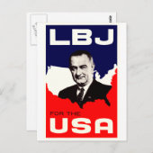 1964 LBJ für die USA Postkarte (Vorne/Hinten)