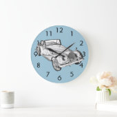 1964 Morgan Plus 4 Illustration zum Sportwagen Große Wanduhr (Zuhause)