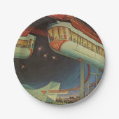 1964 New Yorker Messe Monorail Pappteller (Vorderseite)