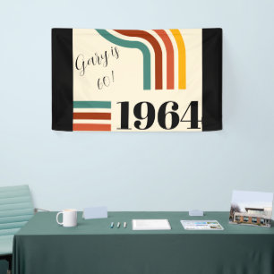 1964 Retro-Streifen-Vintage-Plakat Banner
