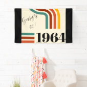 1964 Retro Stripe Vintage Poster Banner (Insitu)