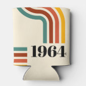 1964 Retro Stripe Vintage Poster Dosenkühler (Rückseite)