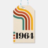 1964 Retro Stripe Vintage Poster Geschenkanhänger (Vorderseite)