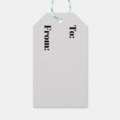 1964 Retro Stripe Vintage Poster Geschenkanhänger (Rückseite)