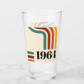 1964 Retro Stripe Vintage Poster Glas (Rückseite)