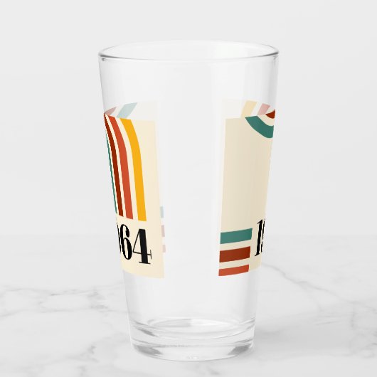 1964 Retro Stripe Vintage Poster Glas (Links)
