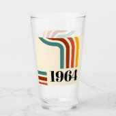 1964 Retro Stripe Vintage Poster Glas (Vorderseite)