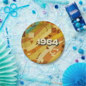 1964 - Retro Vintager 60er Geometric Design - Pappteller (Party)