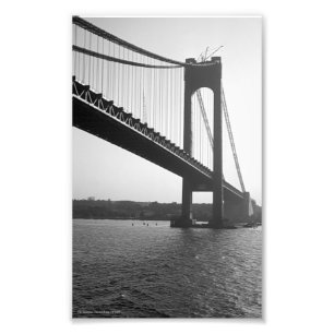 1964 Verrazano- Narrows Bridge New York Suspension Fotodruck