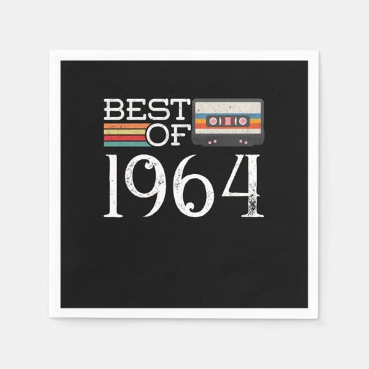 1964 Vintage 56 th Birthday Anniversary Gift Serviette (Vorderseite)