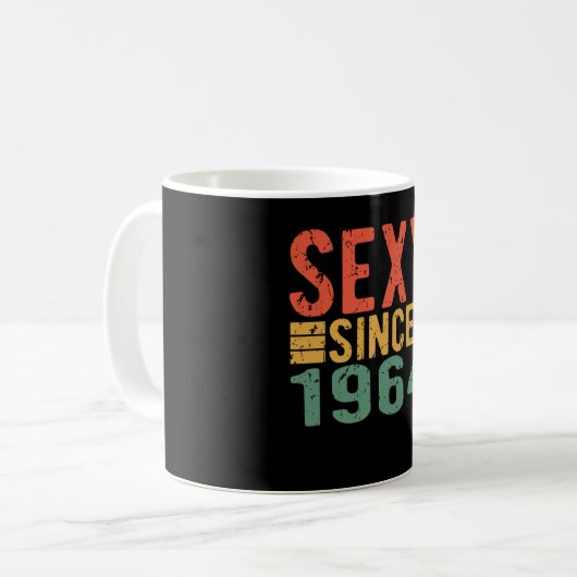 1964 Vintager Geburtstag Kaffeetasse (Vorderseite Links)