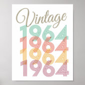 1964 Vintager Geburtstag Poster (Vorne)