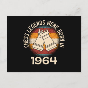 1964 waren Schachbegriffe Geboren Postkarte
