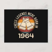 1964 waren Schachbegriffe Geboren Postkarte (Vorderseite)