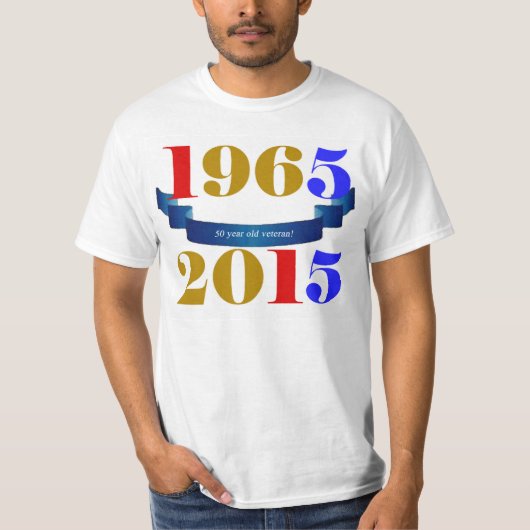 1965 - 2015 Gedenk50 B'Day kurze Hülse T-Shirt (Vorderseite)