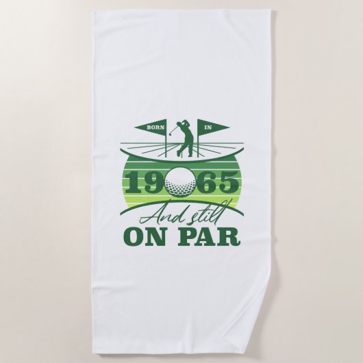 1965 60. Birthday Golf Spaß Strandtuch (Vorderseite)