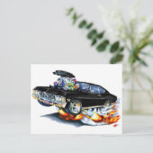 1965-66 Impala Black Car Postkarte (Stehend Vorderseite)