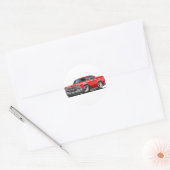1965-66 Impala Red Car Runder Aufkleber (Umschlag)