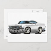 1965-66 Impala White Car Postkarte (Vorne/Hinten)