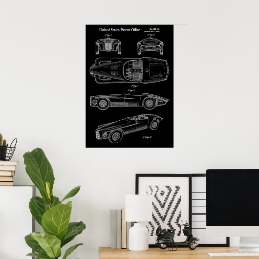 1965 Art des klassischen Autos Poster (Heimbüro)