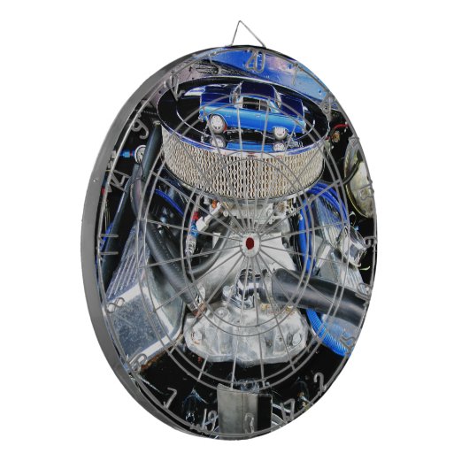 1965 Chevy Chevelle Blue Dartscheibe (Vorderseite Links)