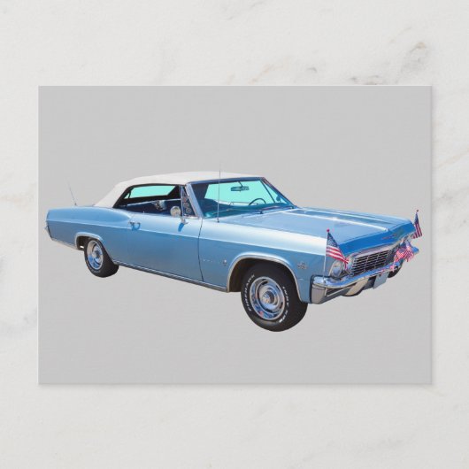 1965 Chevy Impala 327 Convertible Postkarte (Vorderseite)