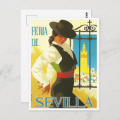 1965 Feria de Sevilla Postkarte (Vorne/Hinten)