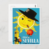 1965 Feria de Sevilla Postkarte (Vorne/Hinten)